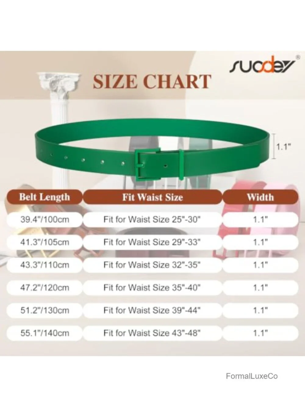 Women's Faux Leather Belt Alloy Buckle Adjustable Waist Cinch